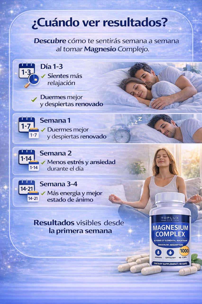Complejo de Magnesio Premium – Apoyo para el Sueño y Relajación ✅
