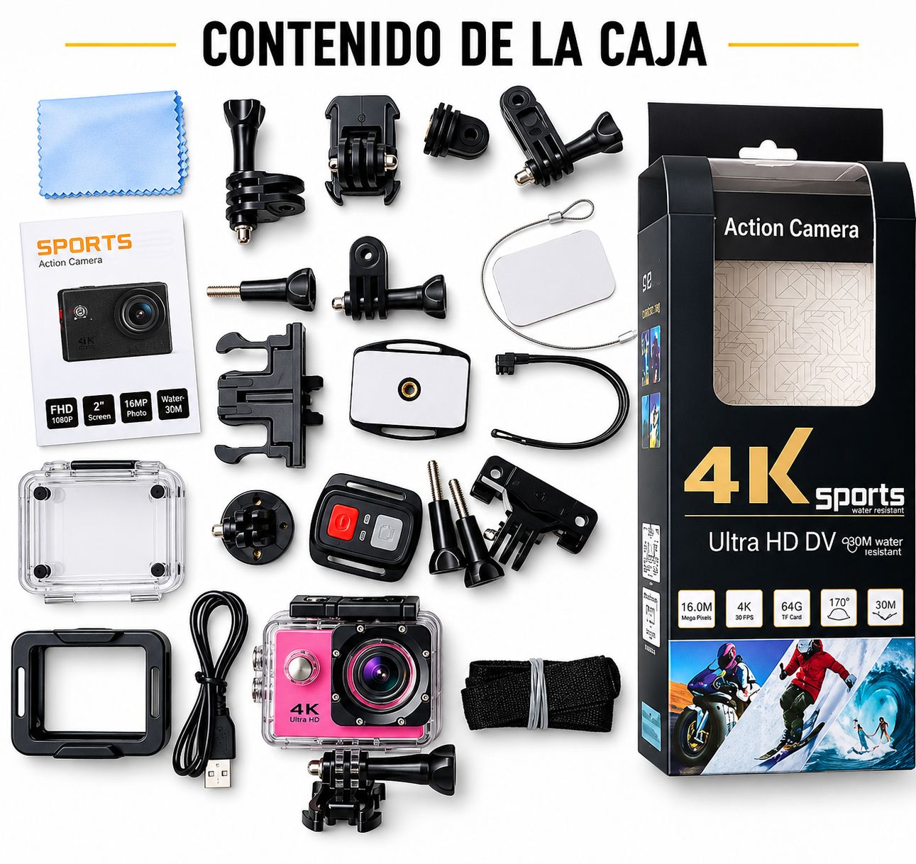 🔥 OFERTA ESPECIAL: CÁMARA ACTION 4K ULTRA HD + KIT COMPLETO DE ACCESORIOS GRATIS [ÚLTIMAS UNIDADES]