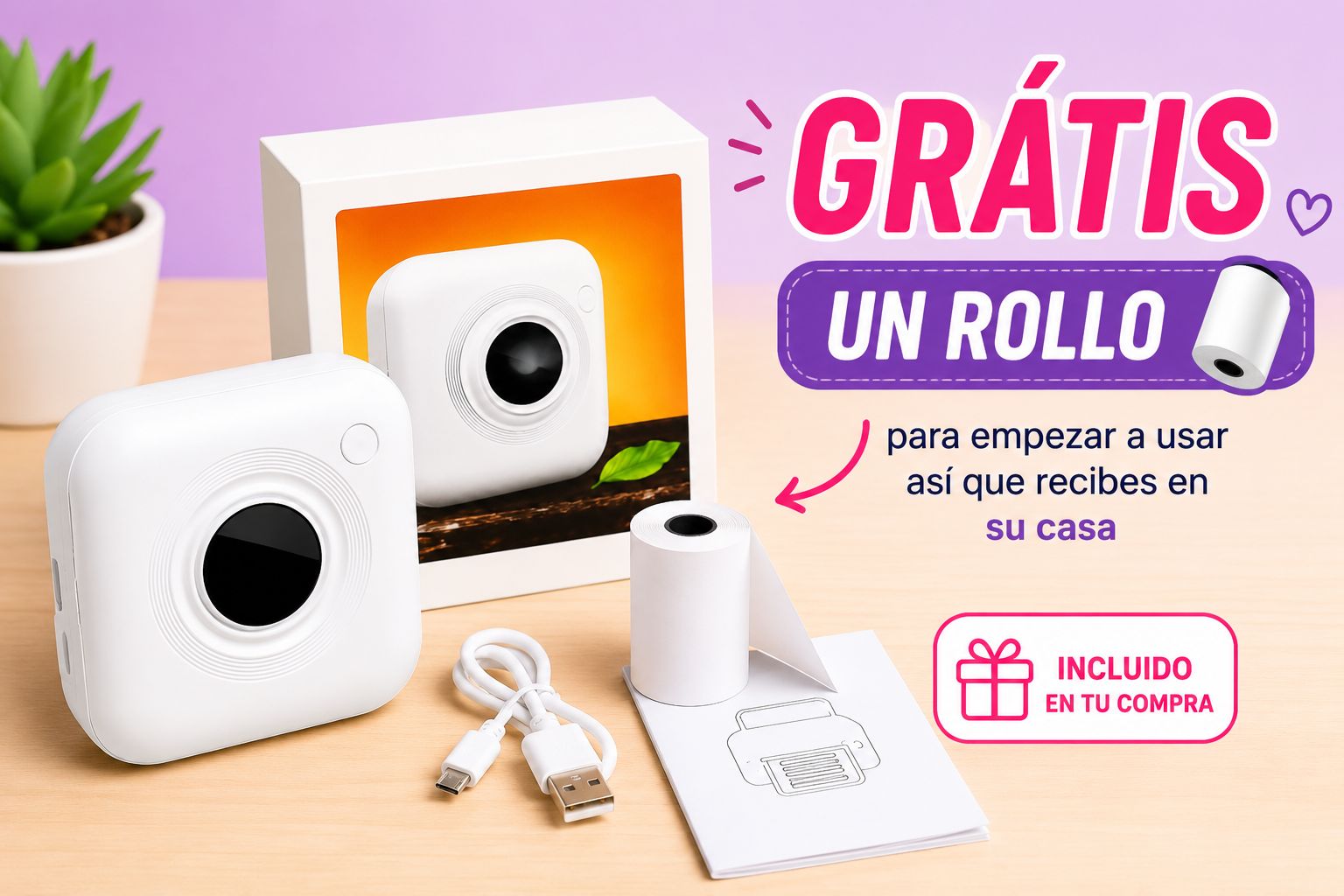 Convierte tus fotos, notas y recuerdos en impresiones instantáneas 📸